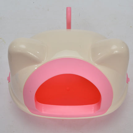 YES4PETS Large Hooded Cat Toilet Litter Box Tray House With Scoop Pink