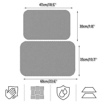 Washable Cat Litter Pad Waterproof Mat Reusable Pet Pee Training Pad Litter Box - 35x60cm