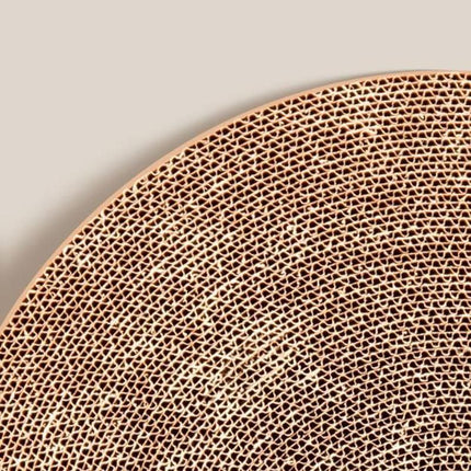 Cat Scratcher Lounge Bed Toy 40cm Round Foldable Cardboard Pad with Ball Track - Replacement Pad
