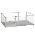 10-Piece Large Thicken Acrylic Dog Playpen Puppy Birth Fence with Waterproof Mat