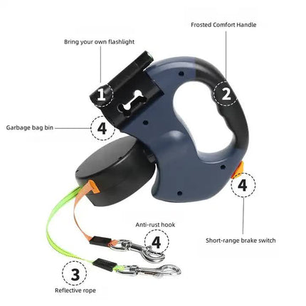 Dual Retractable Dog Leash