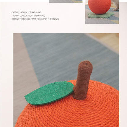 Adorable Orange-Shaped Cat Scratcher - Durable Sisal & Soft Base (Large size: 30x30x33cm)