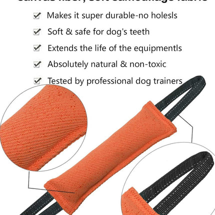 Green Durable 2-Pack Tug-of-War Dog Training Toy - Tear-Resistant, Safe & Interactive for All Breeds