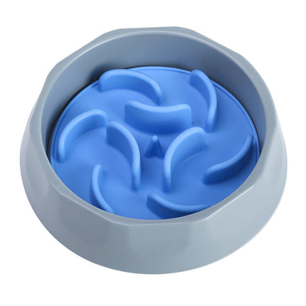 Blue Slow Feeder Bowl Set