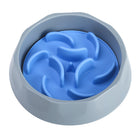 Blue Slow Feeder Bowl Set