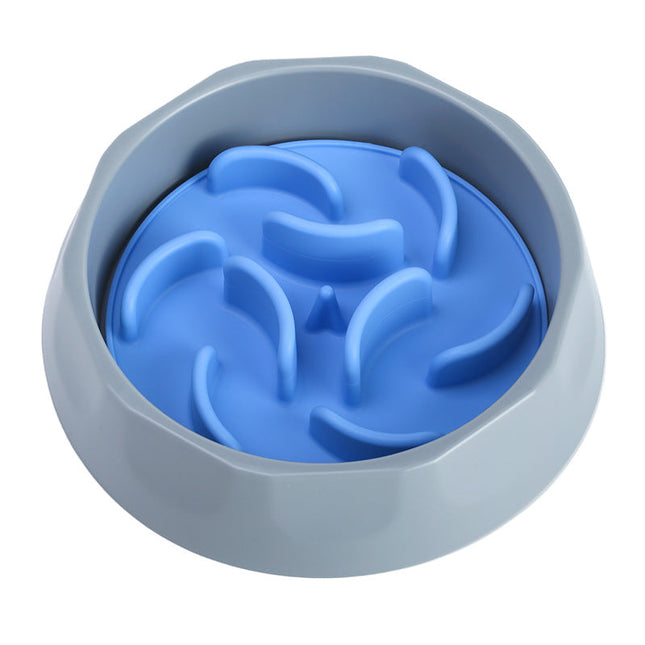 Blue Slow Feeder Bowl Set