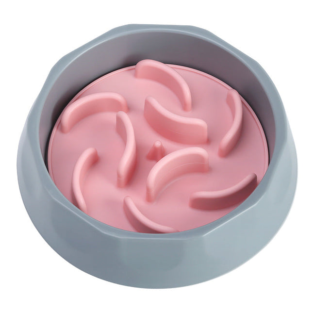 Pink Slow Feeder Bowl Set