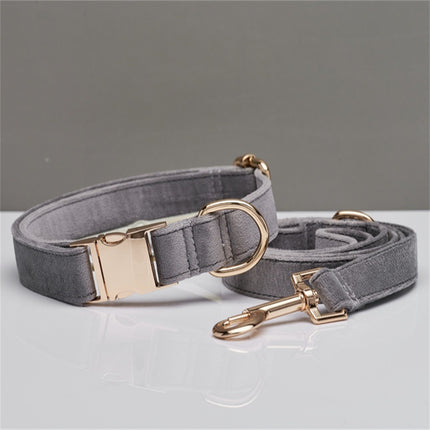 Luxury Velvet Pet Collar & Leash Set