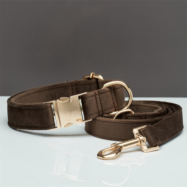 Luxury Velvet Pet Collar & Leash Set