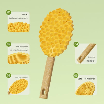2-piece Pet Durian Massage Grooming Brush