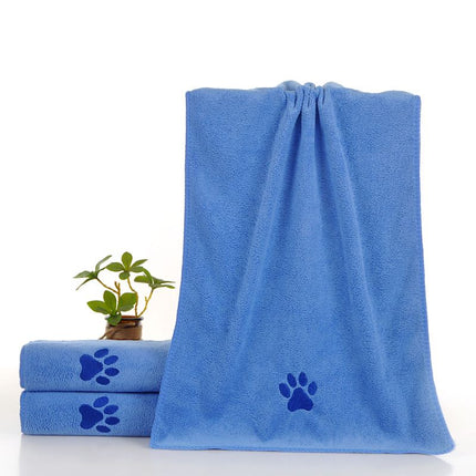 Pet Drying Towel – Quick Dry Super Absorbent Microfiber Bath Towel with Paw Print Design