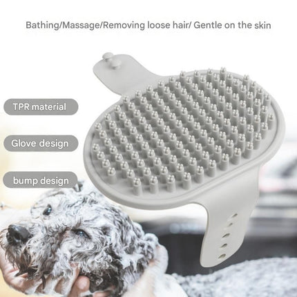 4-Piece Pet Cleaning Kit -Pet Grooming and Paw Cleaning Set with big Blue Dog Paw Cleaner Cup Grey Pet Bathing and Massage Comb andOne 30x30 cm yellow-grey foot towel and one 30x60 cm small bath Drying Towels for Dogs and Cats