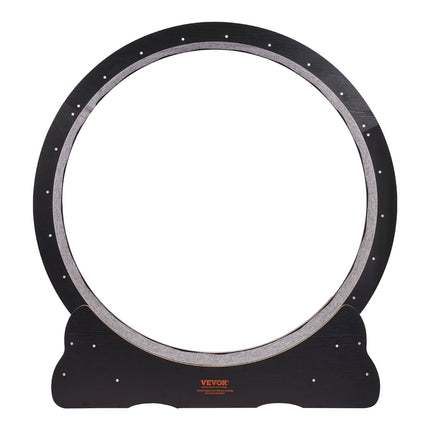 Wooden Cat Exercise Wheel, 43.3" Large Cat Treadmill Wheel for Indoor Cats, Cat Running Wheel with Detachable Carpet & Cat Teaser for Running/Walking/Training, Suitable for Most Cats