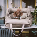 Premium Plush Pet Booster Car Seat – Portable Dog Travel Bed with Non-Slip Base