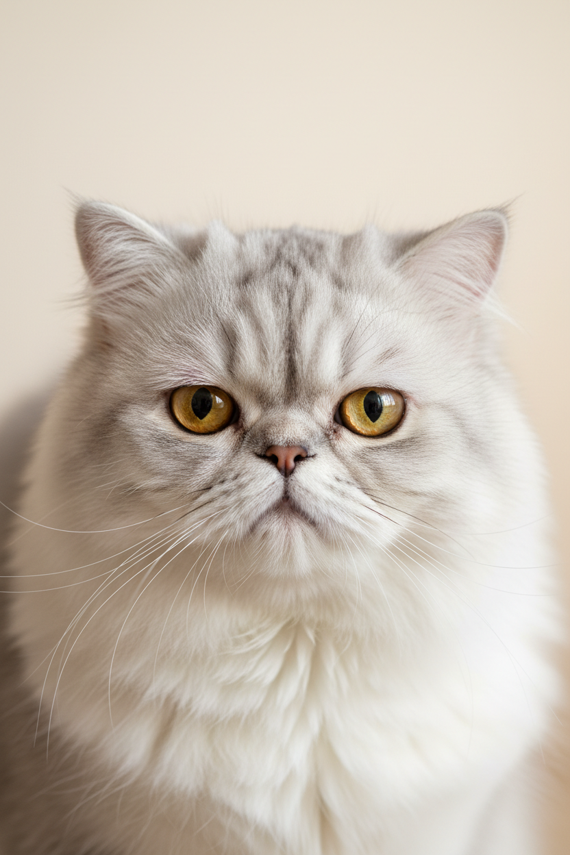 Grumpy Persian cat