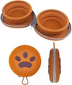 Foldable Dog Food Bowl – 2-in-1 Outdoor Pet Food Bowl with Storage Bag & Carabiner