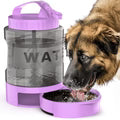 Portable Pet Water Bottle with Built-in Bowl – Leak-Proof Large Capacity 77oz for Outdoor Adventures