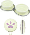 Foldable Dog Food Bowl – 2-in-1 Outdoor Pet Food Bowl with Storage Bag & Carabiner