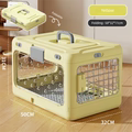 Premium Foldable Pet Carrier Crate – Breathable Aviation Travel Box for Cats & Small Dogs up to 10kg